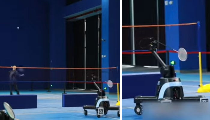 بیڈمنٹن کھیلنے والے چینی روبوٹ نے ورلڈ ریکارڈ بنادیا