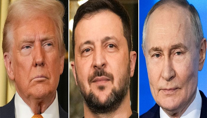 صدر ٹرمپ کی زیلنسکی سے ملنے سے قبل صدر پوتن سے ٹیلیفونک گفتگو