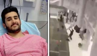 مسجد الحرام میں بالائی منزل سے کودنے والے شخص کو سیکیورٹی گارڈ نے بچا لیا، ویڈیو وائرل