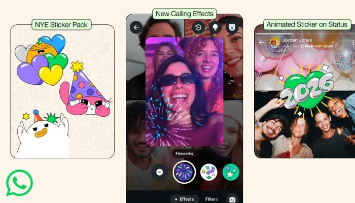 WhatsApp rings in New Year with festive fireworks, stickers