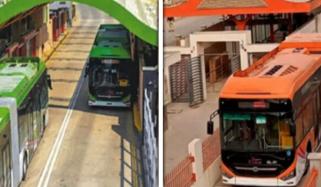 کراچی: اورنج لائن بس کو گرین لائن سے ملانے کے منصوبے کا افتتاح