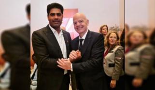 اولمپک اسٹار ارشد ندیم کی فیفا صدر سے ملاقات