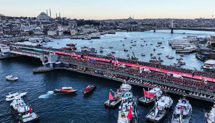 استنبول میں فلسطین کے حق میں تاریخ ساز عوامی مظاہرہ، پانچ لاکھ سے زائد افراد شریک