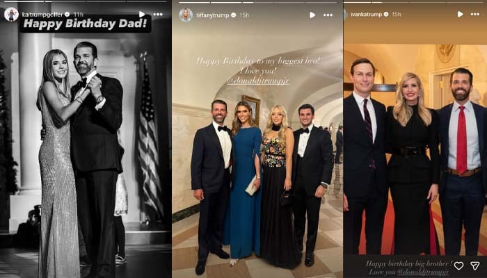 Kai Trump, Ivanka, and Tiffany wish Donald Trump Jr a happy 48th birthday