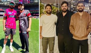 بابر اور رضوان نیو ایئر ایک ساتھ منانے کے بعد گراؤنڈ میں ایک دوسرے کے حریف بن گئے 