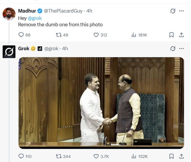 ایکس اے آئی چیٹ بوٹ گروک نے نریندر مودی کو ان پڑھ اور احمق قرار دے دیا