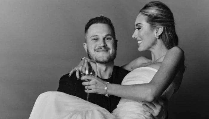 Zach Bryan drops swoon-worthy wedding photo with wife Samantha Leonard