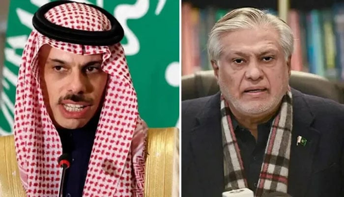 اسحاق ڈار اور فیصل بن فرحان کا ٹیلیفونک رابطہ