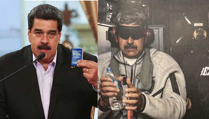امریکی صدر ٹرمپ نے وینزویلا کے گرفتار صدر کی تصویر جاری کردی