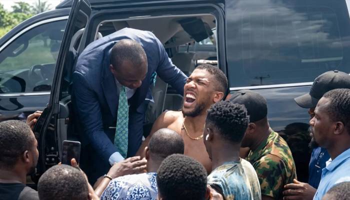 Anthony Joshua makes first public appearance after tragic car crash