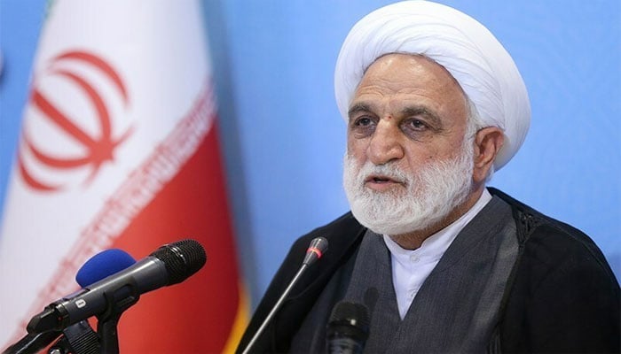 ایرانی چیف جسٹس غلام حسین محسنی(فائل فوٹو)۔