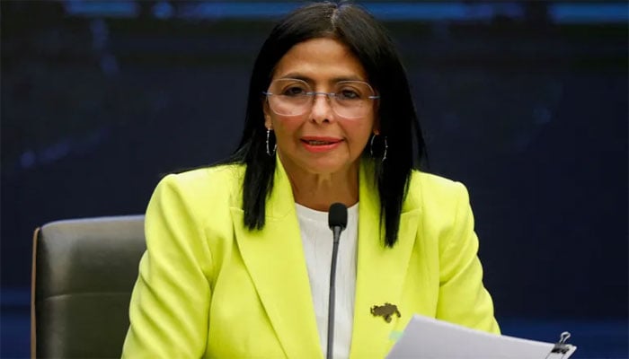 وینزویلا کی عبوری صدر ڈیلسی روڈریگز(فائل فوٹو)۔