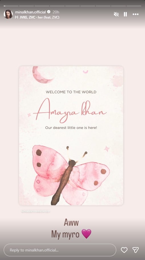 P.C. Instagram/minalkhan.official