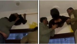 بھارت: چور کو لینے کے دینے پڑ گئے، کچن کی دیوار میں پھنس گیا، ویڈیو وائرل