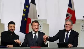 برطانیہ اور فرانس کا امن معاہدے کی صورت میں یوکرین میں فوج تعیناتی کا اعلان