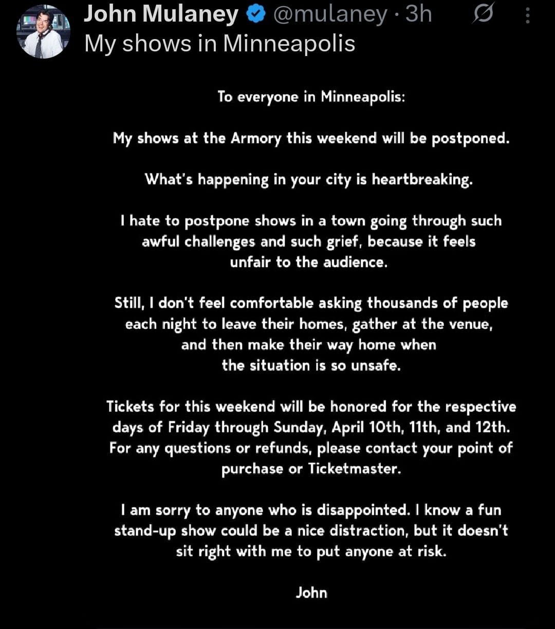 Picture Credit: John Mulaney/ X