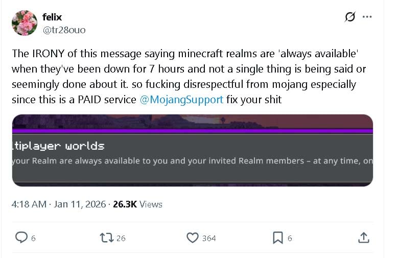Is Minecraft still down? Players report widespread outage