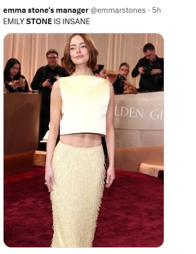 The ‘Poor Things’ actress attended Golden Globes 2026 with noticeably taut face