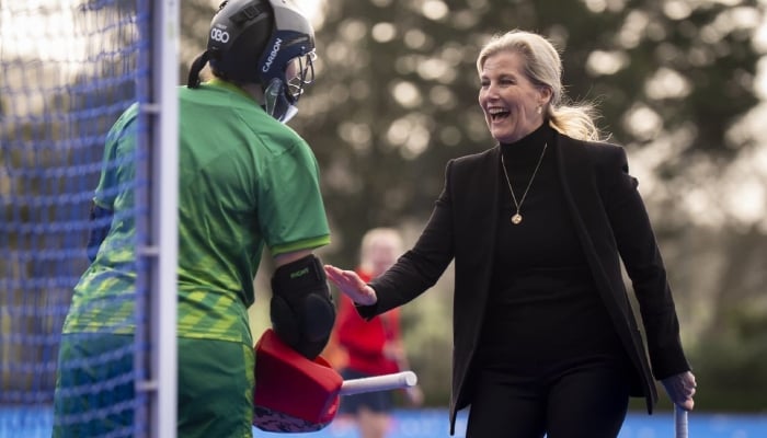 Duchess Sophie shows off hockey skills during sporty royal outing