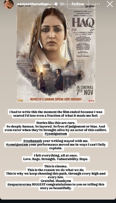 P.C.: Samantha Ruth Prabhu/Instagram