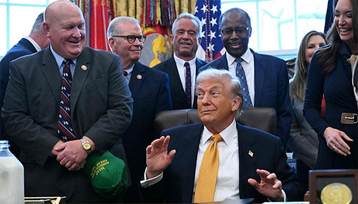 امریکی صدر ڈونلڈ ٹرمپ : فوٹو اے ایف پی