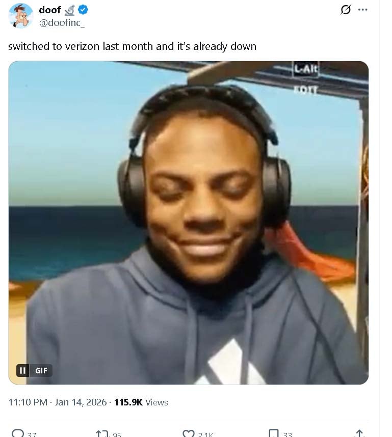 Verizon fixes major outage, announces account credits for affected users