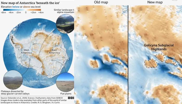 Antarctica map shows hidden world under massive ice sheet