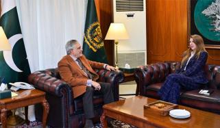 اسحاق ڈار سے برطانوی ہائی کمشنر جین میریٹ کی ملاقات