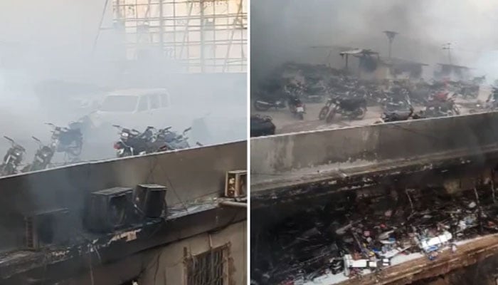 گل پلازا کی چھت سے 7 گاڑیاں اتار لی گئیں