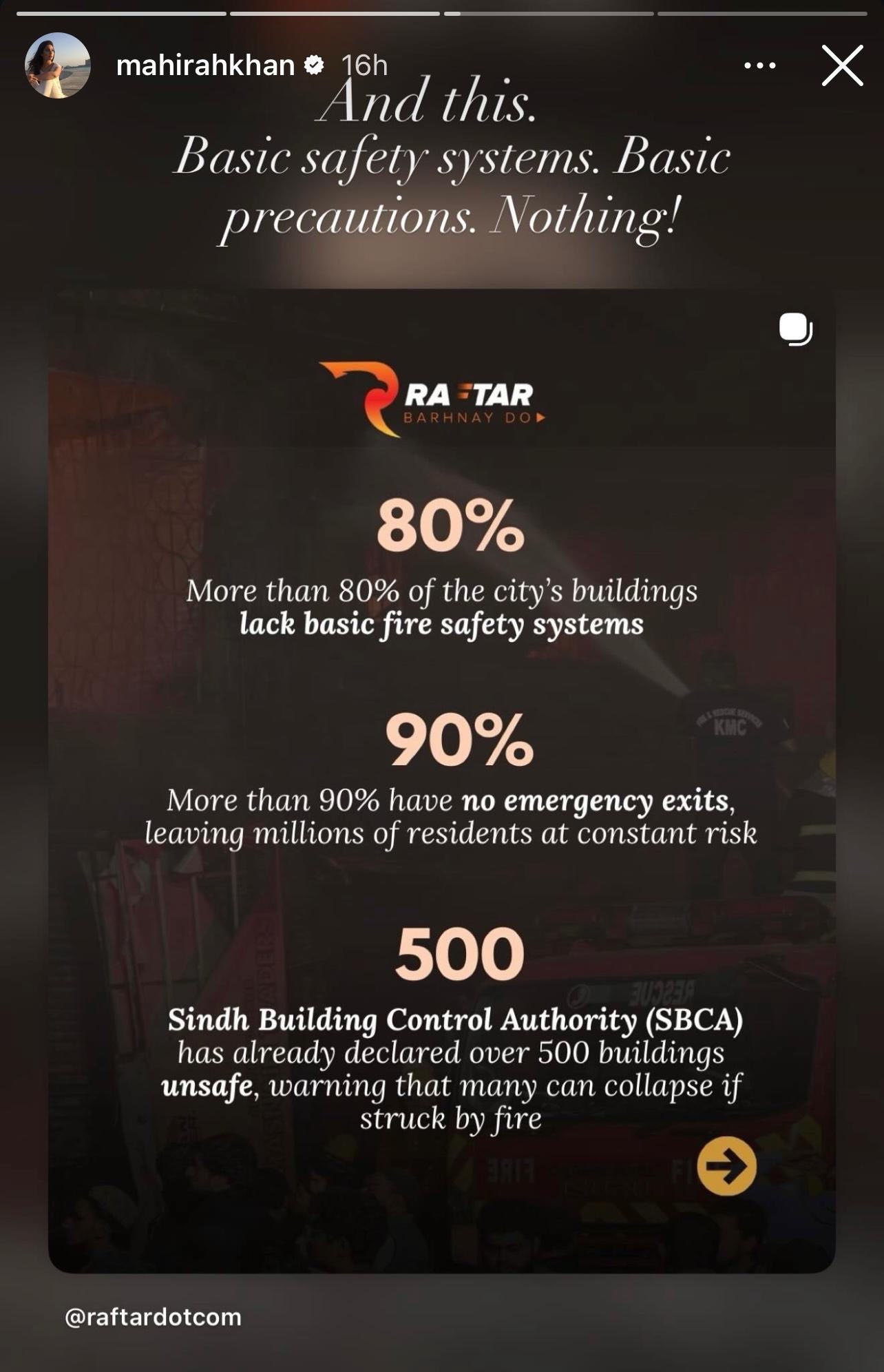 Mahira Khan mourns Gul Plaza tragedy: ‘Accident or just plain indifference’