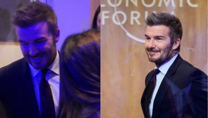 Sir David Beckham refuses to answer Sky News questions in Davos