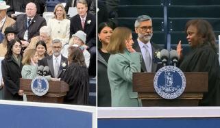 امریکا: تاریخ رقم، پہلی مسلم نائب گورنر خاتون غزالہ ہاشمی کا قرآن پاک پر عہدے کا حلف