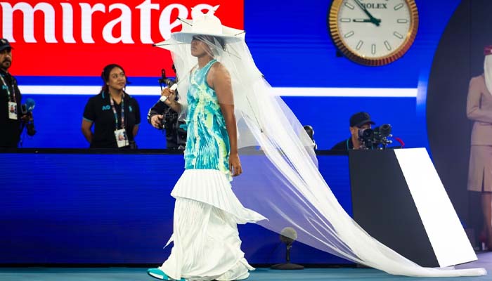 Naomi Osaka’s splashy fashion statement steals the show at Australian Open