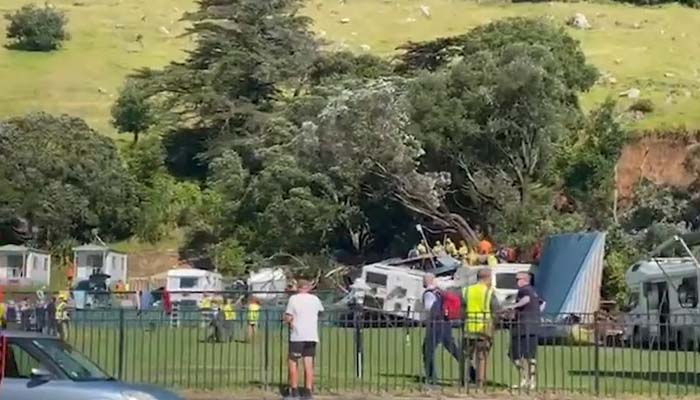 New Zealands North Island devastated by flooding, landslide hits campsite