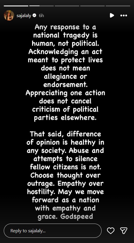 P.C. Instagram/sajalaly