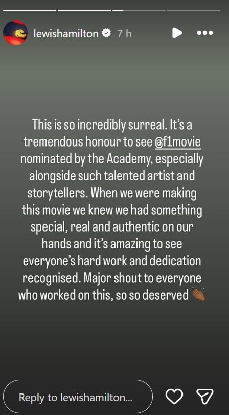 picture credit: Lewis Hamilton/ Instagram