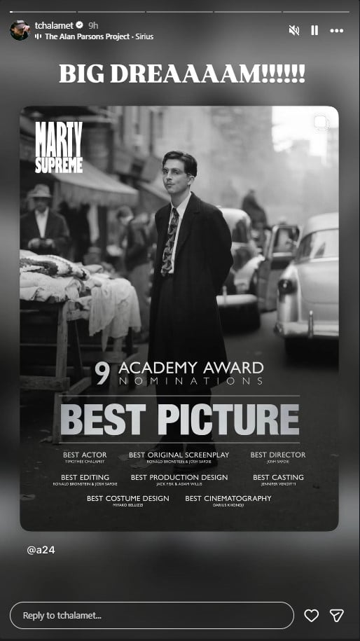 P.C. Instagram/tchalamet