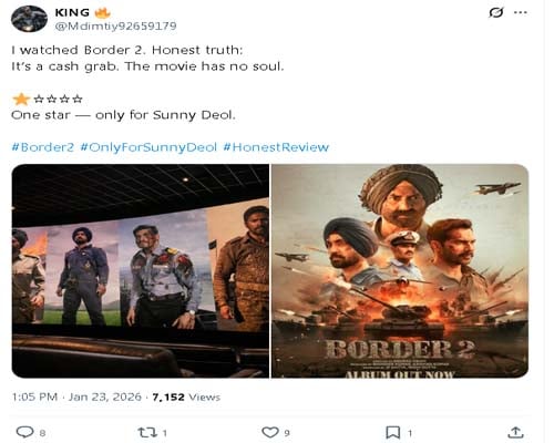 Border 2 evokes patriotism among Indians, receives mixed reviews