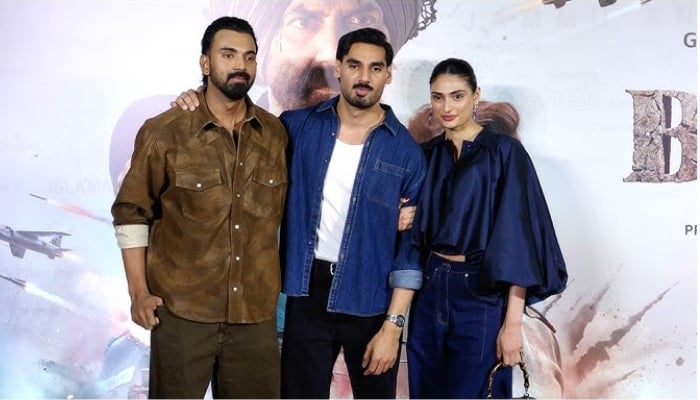 Athiya Shetty, KL Rahul bring star power to Ahan Shetty’s ‘Border 2’ premiere