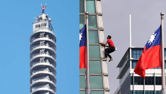 Alex Honnold makes history with daring free-solo ascent of Taipei 101