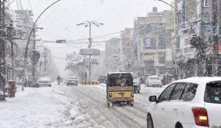 وادی کوئٹہ اور گردونواح میں ہلکی برف باری