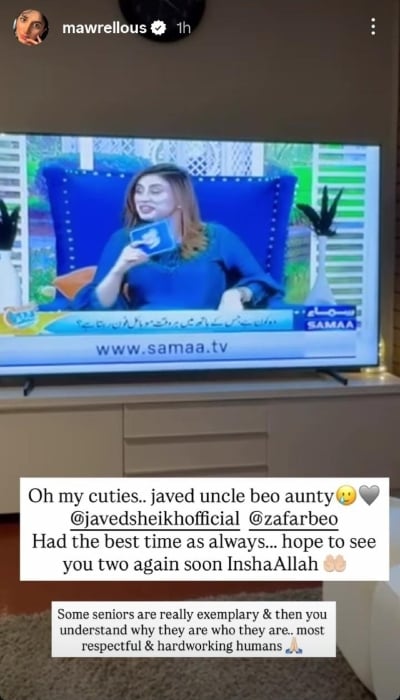 P.C.: Mawra Hocane/Instagram Stories