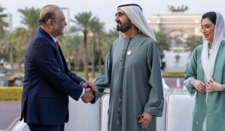 صدر آصف زرداری اور اماراتی نائب صدر شیخ محمد بن راشد المکتوم کی ملاقات