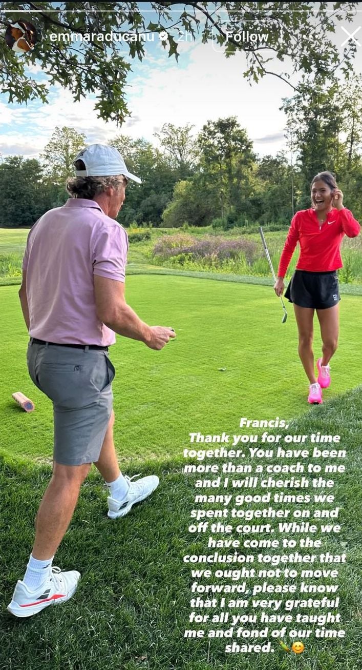 Emma Raducanu ends coaching partnership with Nadals former coach Francis Roig