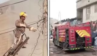 کراچی: نیوکراچی اور لکی اسٹار کے علاقوں میں لگنے والی آگ پر قابو پا لیا گیا