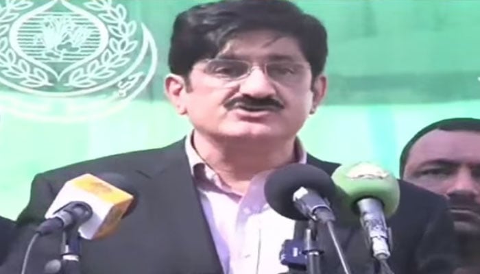 وزیرِ اعلیٰ سندھ مراد علی شاہ—’جیو نیوز‘ گریب