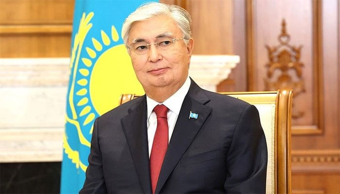قازقستان کے صدر قاسم جمعرات توقایف(تصویر سوشل میڈیا)۔