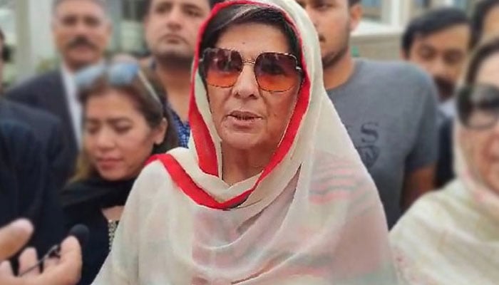 بانی نے جیل میں کہا تھا جا کر ان کو بتاؤ استعمال کرنے کے بعد انہیں کرش کردیا جائے گا، علیمہ خان - فوٹو: فائل