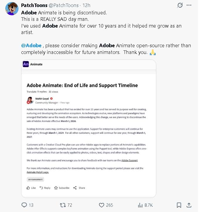 Adobe Animate to shut down on THIS date as company shifts focus to AI