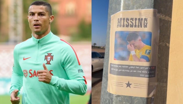 Cristiano Ronaldo missing poster teases star after Al Nassr match absence